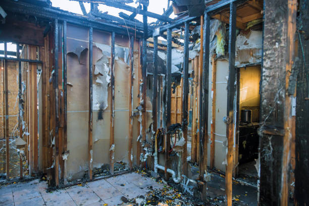 Professional Emergency Fire Damage Restoration technician working in Buckingham, FL